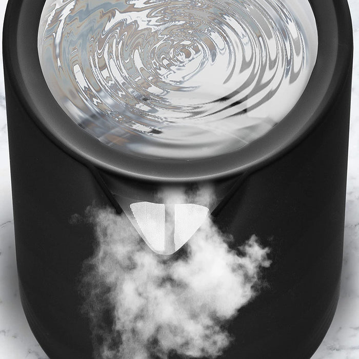 Duronic EK17 BK Bollitore acqua elettrico 2200W | Capacità 1,7 L | Spegnimento automatico | Base rotazione 360° | Filtro anticalcare | Bolli acqua nero | Per Acqua Tè Tisane Caffè | Compatto
