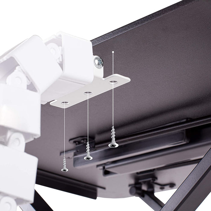 Duronic CM1DM Canalina per la gestione dei cavi - Regolabile in altezza - 4 canali per tavoli da ufficio - lunghezza 130 cm - Ideale per postazioni di lavoro