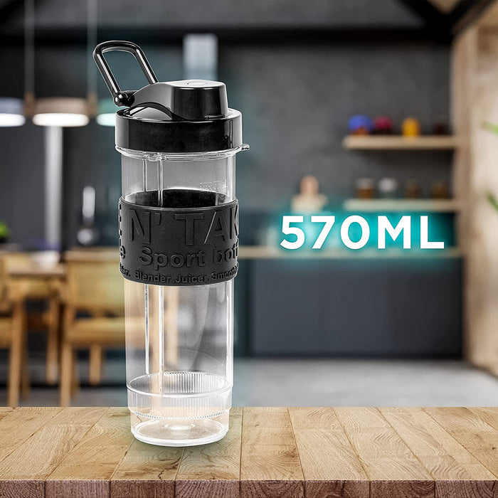 Duronic BB5 Borraccia 570 ml | Bottiglia per frullatore senza BPA | Compatibile con mixer Duronic BL510 e BL520 | Ideale per smoothie, campeggio, palestra, escursioni