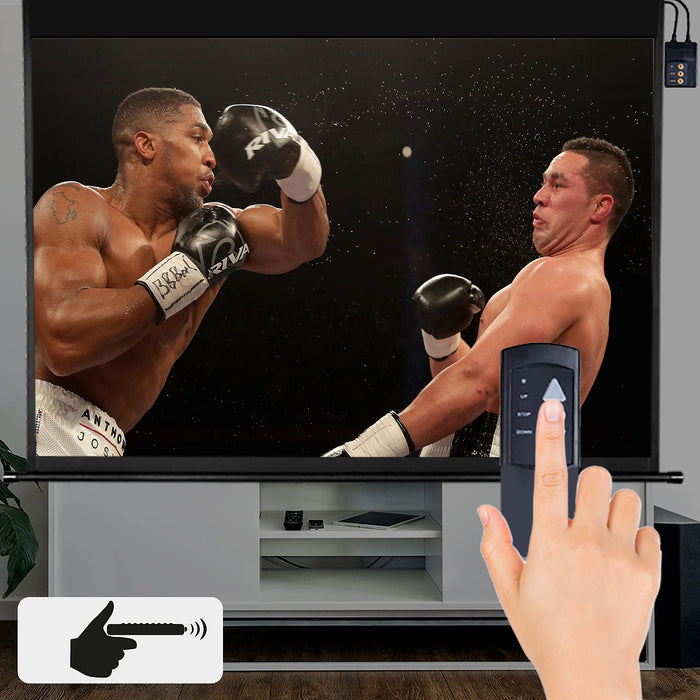 Duronic EPS70 4:3 Telo Proiettore 70 pollici, Schermo per proiettore, Telo da proiezione interno esterno, Home theater cinema Full HD 3D 4K, Schermo di proiezione anti pieghe per casa ufficio scuola