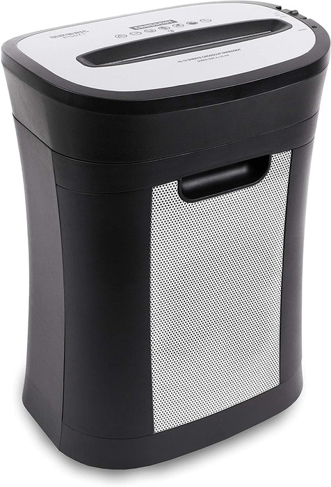 Duronic PS571 Distruggidocumenti 12 fogli A4 - Capacità 19 L - Funzione distruggi carte di credito  Taglio incrociato  Ideale per casa e ufficio