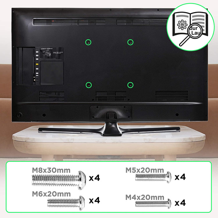 Duronic TVB777 Supporto TV da parte fisso ultra sottile per schermi LED LCD curvi monitor 33 60 portata 40kg compatibile con vesa 600 x 400 mm