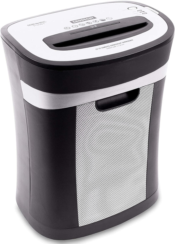 Duronic PS581 Distruggidocumenti 15 fogli A4 - Capacità 22 L - Funzione distruggi carte di credito e CD Taglio incrociato Ideale per casa e ufficio