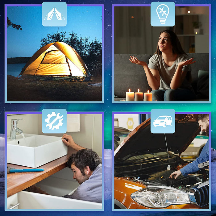 Duronic RL74 Torcia elettrica ricaricabile 2 in 1 | Lampada potente 8W | Torcia 320 Lumen | 17h di utilizzo | Flashlight per Campeggio Trekking Emergenza | Torcia multifunzionale