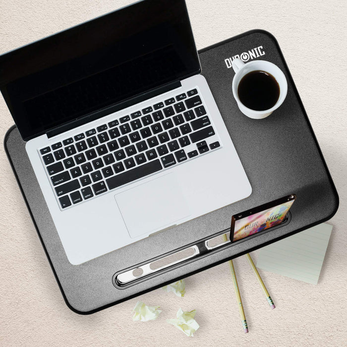 Duronic DM055 Supporto monitor scrivania dimensioni 40 x 28 cm - Supporto da tavolo regolabile da 4 a 15 cm per monitor e Laptop - Capacità 10kg - Mensola ergonomica per scrivania