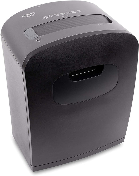 Duronic PS410 Distruggidocumenti 8 fogli A4  Capacità 31 L - Taglio a micro frammenti  Funzione distruggi carte di credito - Ideale per casa ufficio