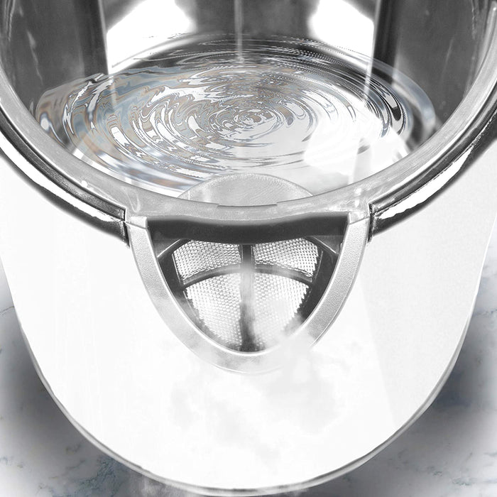 Duronic EK30 WE Bollitore acqua elettrico 2200W | Capacità 1,5 L | Temperatura regolabile da 40°C a 100°C | Spegnimento automatico | Funzione mantenimento temperatura | Per Acqua Tè Caffè | Bianco