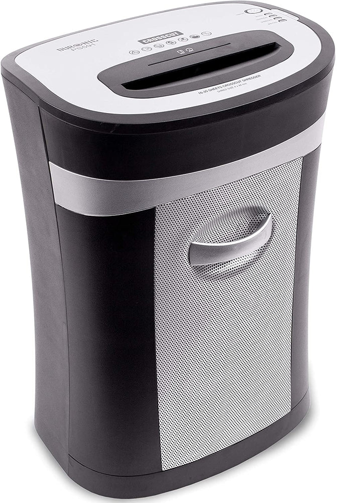 Duronic PS591 Distruggidocumenti 22 fogli A4 - Capacità 33 L - Funzione distruggi carte di credito e CD Taglio incrociato Ideale per casa e ufficio