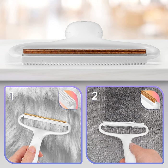 Duronic MFS3 Levapelucchi manuale | 3 Lint remover per rimozione di pelucchi e peli d'animale | Spazzola rasoio manuale per tessuti, tappeti e abbigliamento | Rimuovi lanugine | Confezione da 3