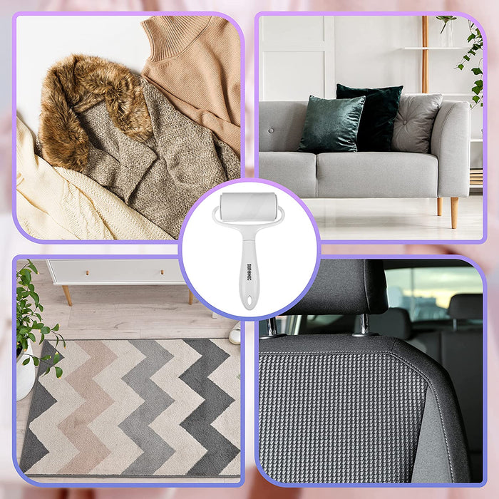 Duronico ROLL1X2 Rullo levapelucchi con 2 ricariche | 120 strappi extra adesivi | Lint remover per abbigliamento | Rullo adesivo per peli di animali | Rulli per lanugine e pelucchi