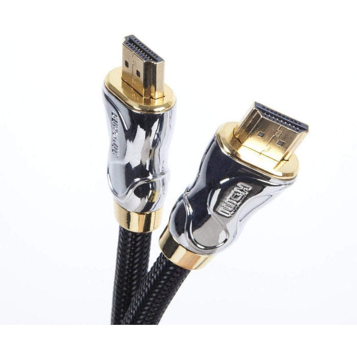 Duronic HDC04 /1m - Cavo HDMI schermato di ultima generazione V2.0 - 1 metro - connettori placcati oro 24k inclinabili e rotanti - Compatibile con TV plasma, LCD, LED, 3D - Consente la trasmissione di segnale full HD 1080p 4K 2160p compatibilità ethernet