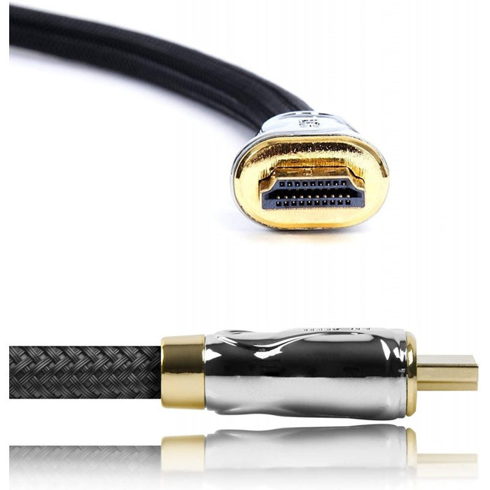 Duronic HDC04 /3m - Cavo HDMI schermato di ultima generazione V2.0 - 3 metri - connettori placcati oro 24k inclinabili e rotanti - Compatibile con TV plasma, LCD, LED, 3D - Consente la trasmissione di segnale full HD 1080p 4K 2160p compatibilità ethernet