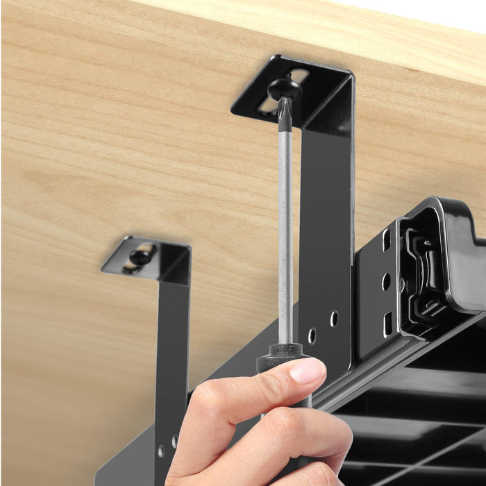 Duronic DKTSX2 Piattaforma per tastiera | Vassoio per tastiera e mouse | Supporto per tastiera | Soluzione ergonomica per scrivania e postazione da lavoro | Vassoio estraibile