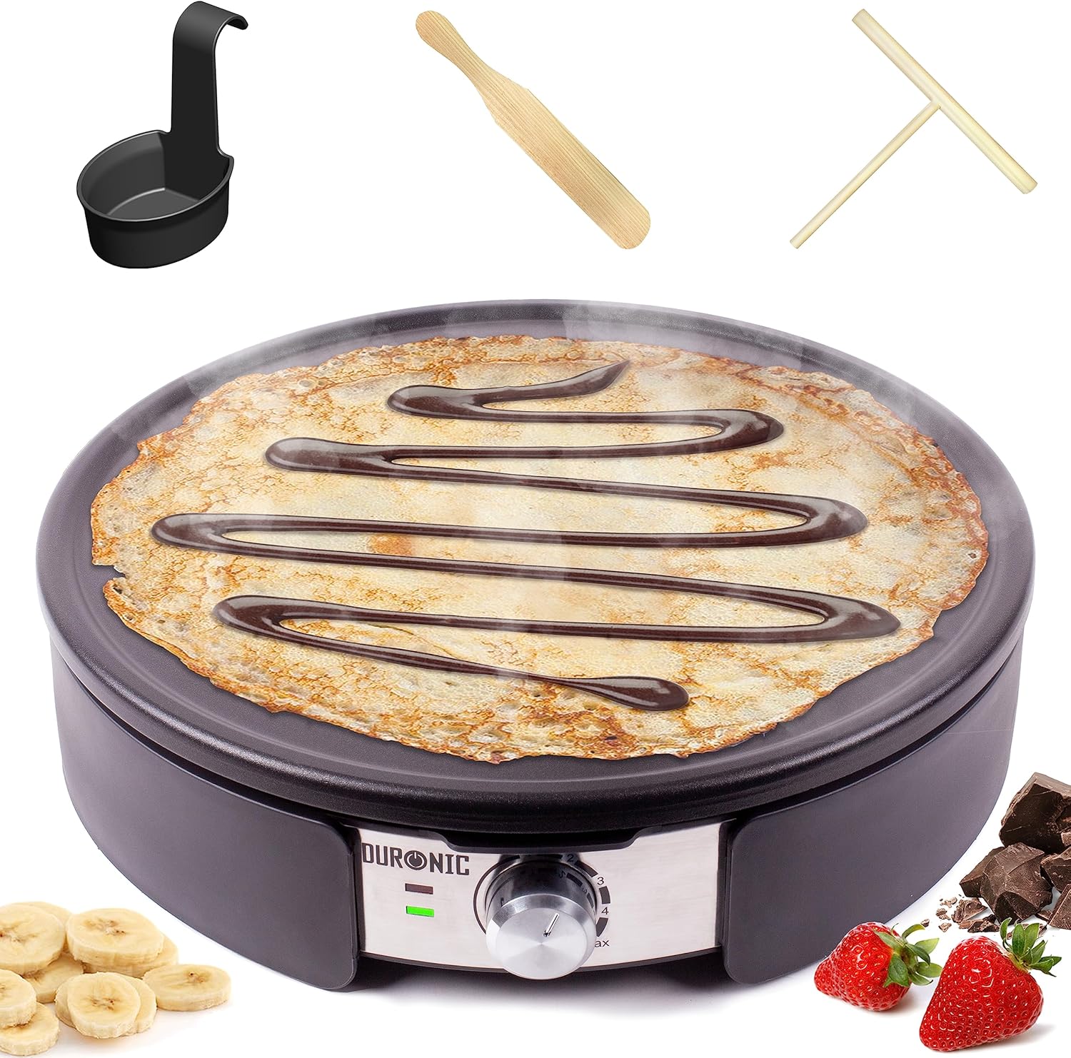 Duronic PM152 - Crepiera elettrica per Crepes perfette in pochi minuti