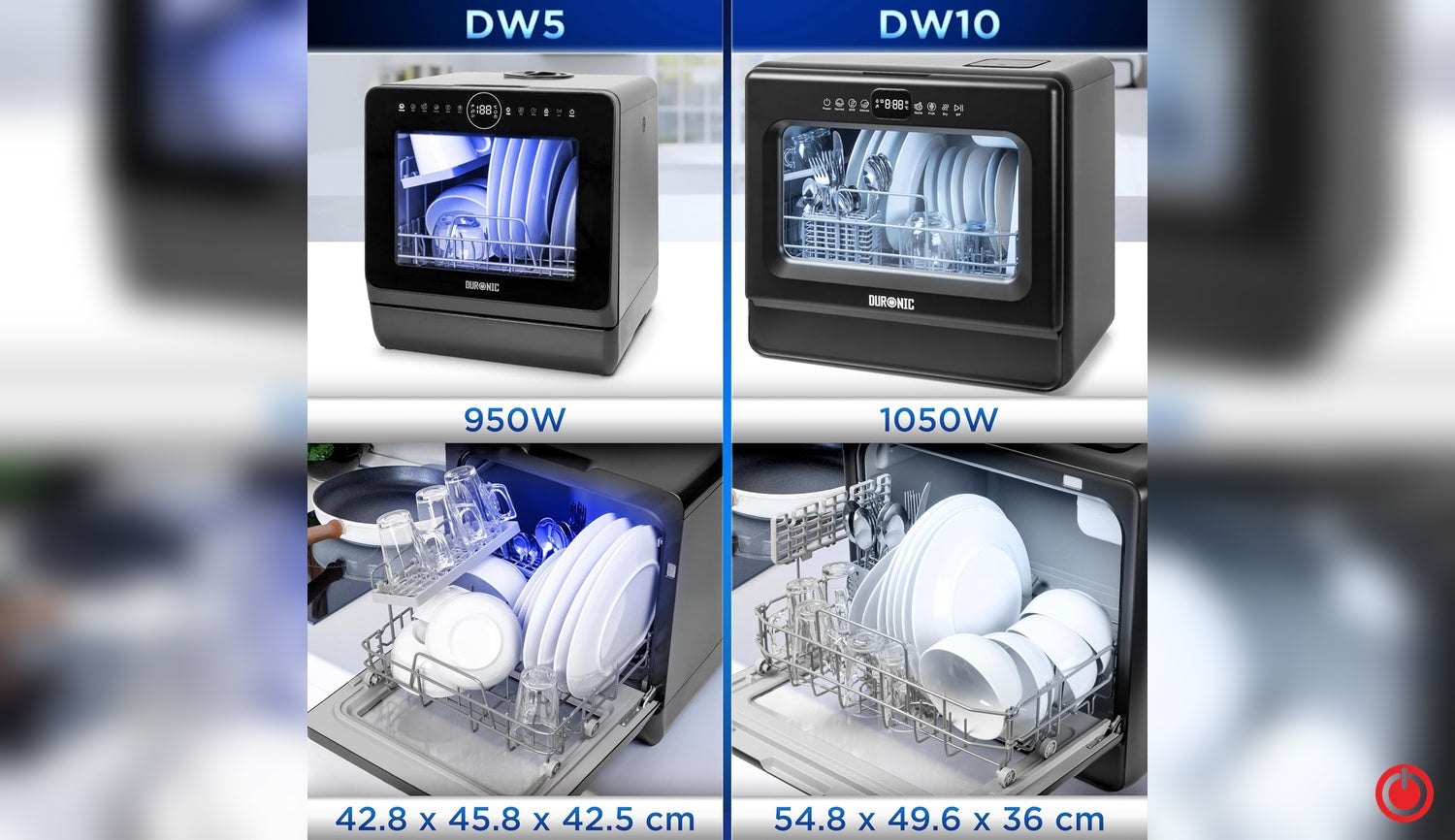 Mini lavastoviglie Duronic DW5 o DW10: quale scegliere in base alle stoviglie da lavare?