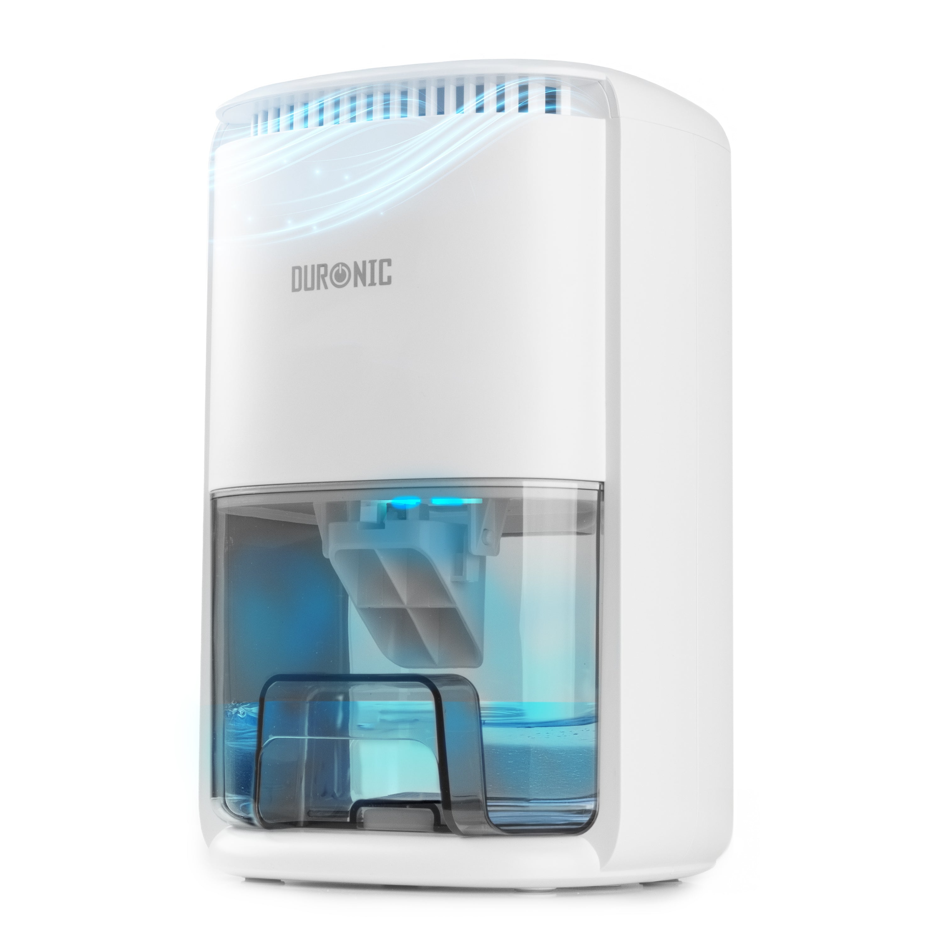 Duronic DH07 WE Mini Deumidificatore 22,5W 1L con Timer e Spegnimento Automatico, Deumidificatore Elettrico Compatto per Camera da Letto, Bagno e Casa, Anti Muffa, Condensa, Allergie e Umidità, Bianco