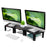 Duronic DM056 Supporto per 3 Monitor | Supporto Trifocale per Computer e Monitor da Tavolo | Altezza Regolabile per la Scrivania | Carico Max di 10 kg | Nero