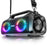 Duronic BX48 Altoparlante Bluetooth portatile 80W | Boombox wireless con luci RGB | Resistente all'acqua IPX5 | Durata della batteria di 4,5 ore | Cassa Bluetooth senza fili Compatibile con USB-AUX