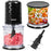 Duronic CH57 BK Mini Tritatutto 500W con 2 Ciotole 700 ml con Coperchio, Robot da Cucina Multifunzione per Verdure Frutta Carne Spezie, 4 Lame Acciaio Inox, Funzione Impulso, Preparazione Salse Nero