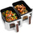 Duronic AFD2 WE Set 2 Cestelli di Cottura da 5 Litri per Friggitrice ad Aria, Compatibili Solo con i Modelli Duronic AF14, AF24, AF34, Accessorio per Airfryer a Doppio Cassetto