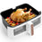 Duronic AFD1 WE Cassetto grande per friggitrice ad aria AF14, AF24 e AF34, Vassoio di cottura 10L, Contenitore per friggitrice ad aria, Carne sana per tutta la famiglia, Opzione Sync Cook, Bianco