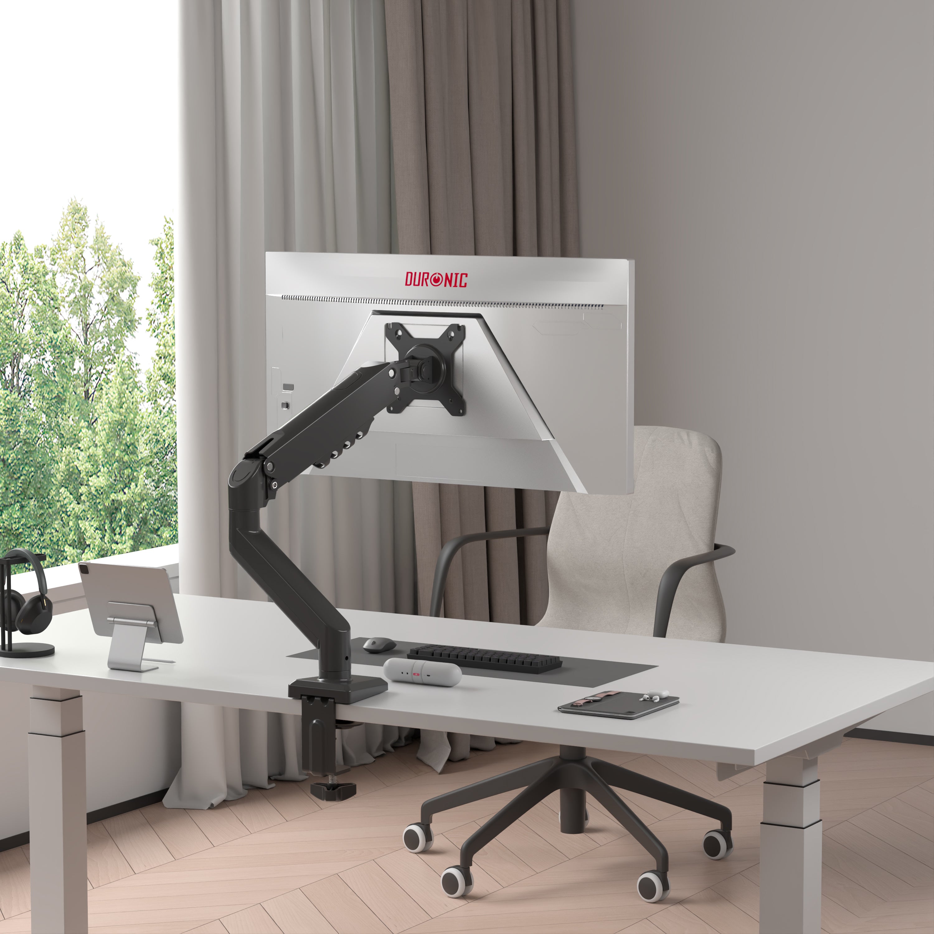 Duronic DM6A1 Supporto Monitor da Scrivania, Molla a Gas, Schermi 13