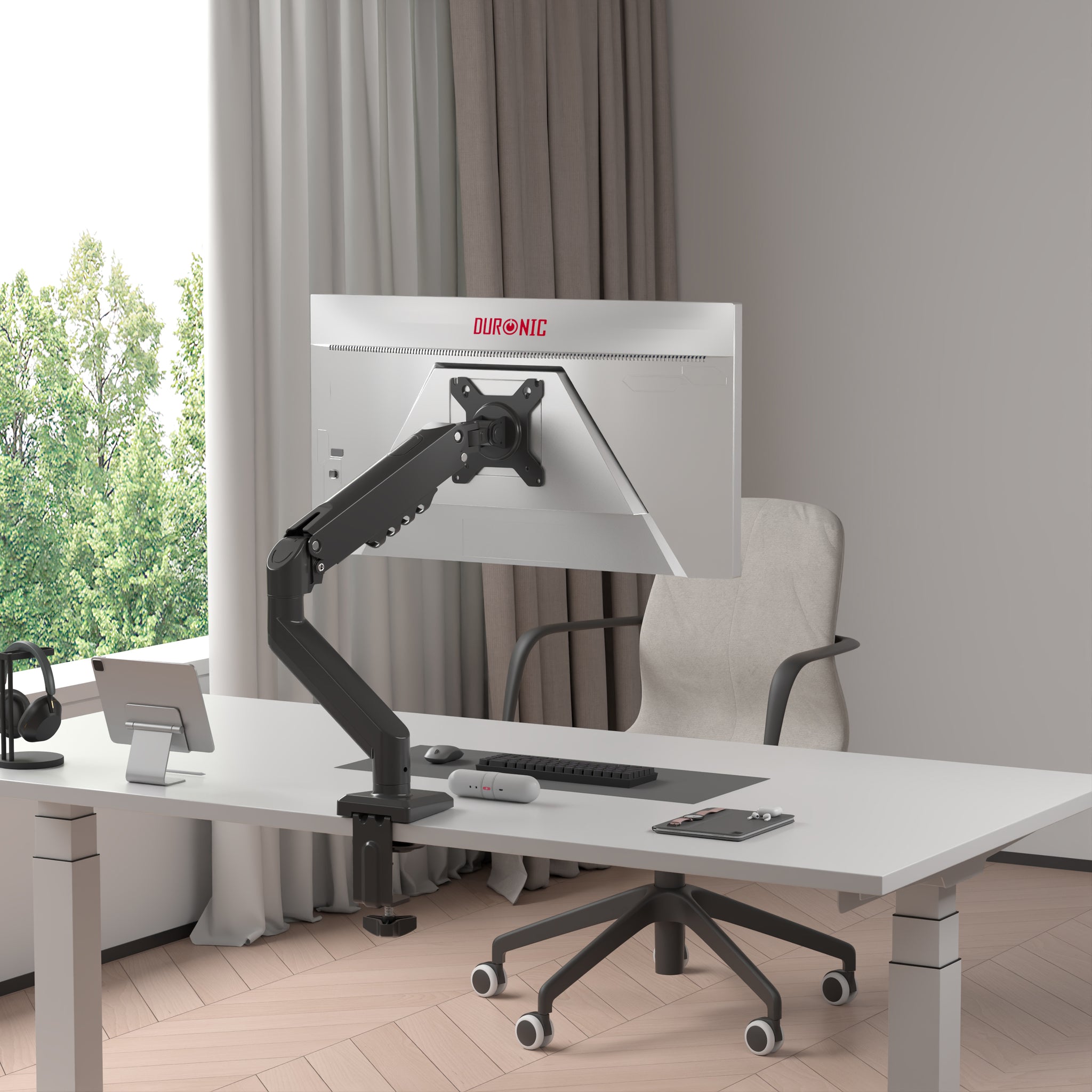 Duronic DM6A1 Supporto Monitor da Scrivania, Molla a Gas, Schermi 13