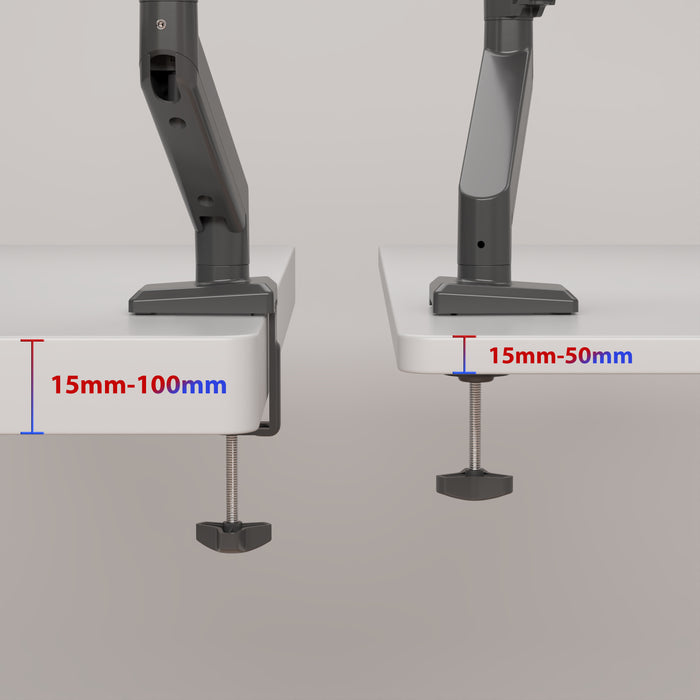Duronic DM6A1 Supporto Monitor da Scrivania, Molla a Gas, Schermi 13"-32", Braccio Ergonomico Regolabile VESA 75/100, 360°, Inclinazione -90°/+85°, per PC, Ufficio, Gaming, Home Office, Portata 9 kg