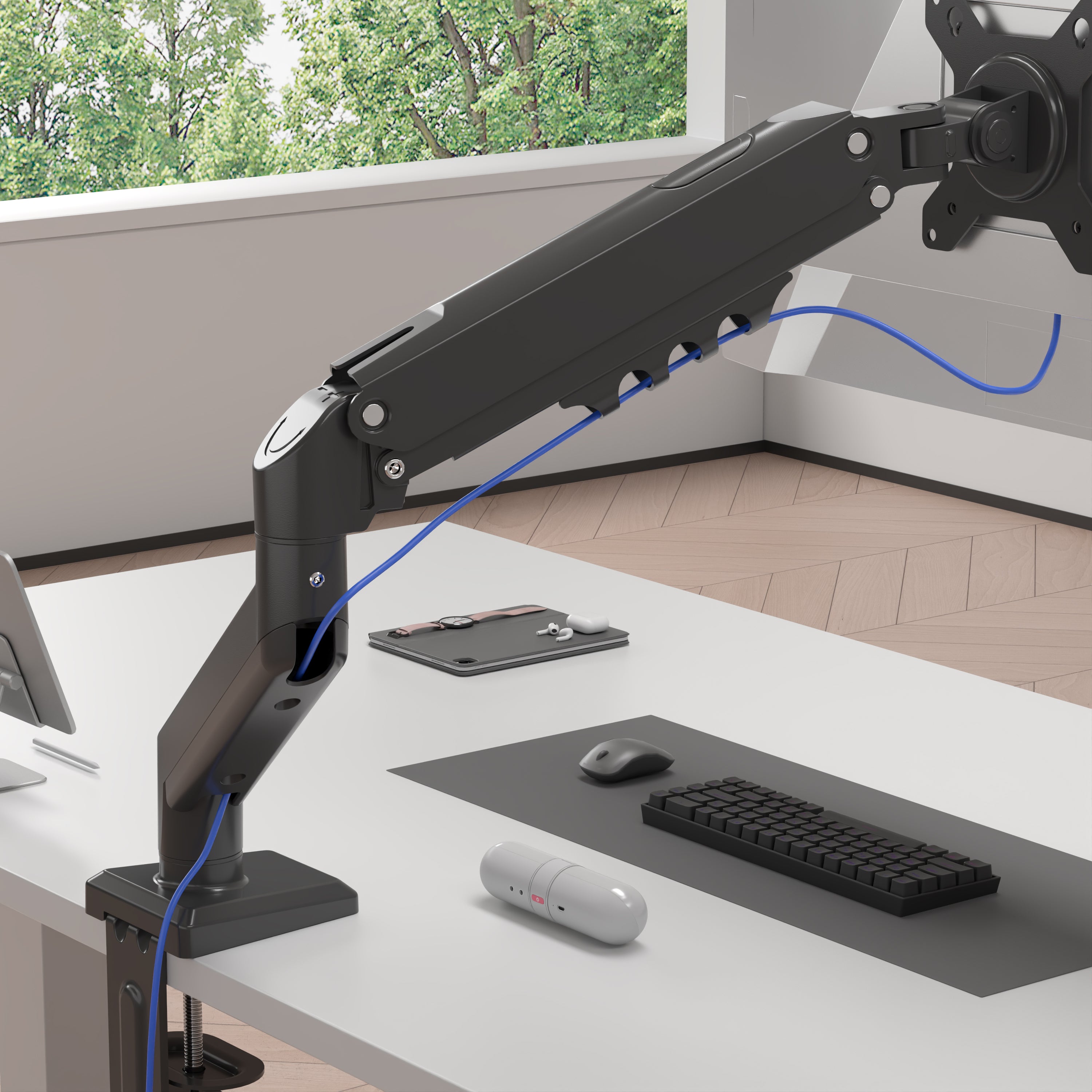 Duronic DM6A1 Supporto Monitor da Scrivania, Molla a Gas, Schermi 13