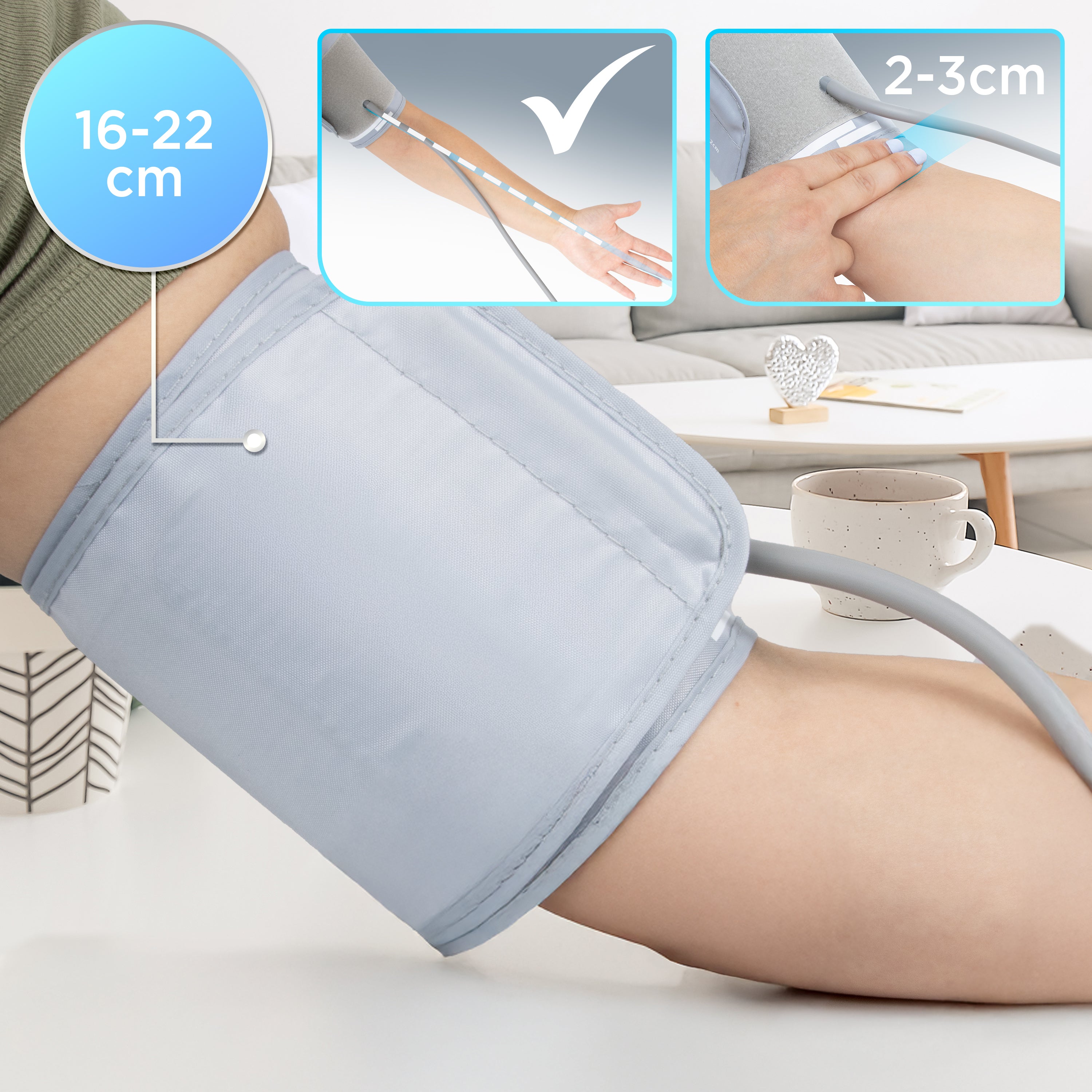 Duronic KIDS CUFF – Bracciale di Ricambio per Tensiometro Pediatrico (16-22 cm) – Bracciale Regolabile per Misuratore di Pressione Arteriosa Bambini – Senza Lattice