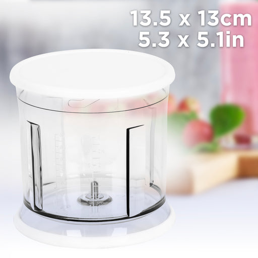 Duronic CHA57W Ciotola Ricambio per Tritatutto CH57 700ml Bianco, Con coperchio, capacità 1L, base antiscivolo, leggera 250g, 13x14x14cm, ricambio compatibile CH57