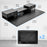 Duronic DD1 BK Piano Scrivania Nero con cassetti in tessuto| Dimensioni 60 x 120 x 17 cm| Da installare su telai di 120 cm | Ottimizzazione dello spazio| Professionale estetico e organizzato