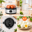 Duronic EB40 BK Cuociuova elettrico, 400W Cuoci uova fino a 7 uova, Bollitore uova per uova Sode Medie Alla coque Cuocitore di Uova, 2 vassoi per Frittata e uovo in camicia, Omelet maker Egg cooker