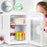Duronic MFW4 WE Mini Frigo Portatile 4L Caldo Freddo Skincare Fridge per Cosmetici e Bevande Mini Cooler 6 Lattine AC/DC 12V Auto e 220V Casa Frigorifero Silenzioso per Camera Ufficio
