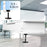 Duronic DD2 WE 120 cm DeskTop Bianco con 2 cassetti | Compatibile con tutti i Desk Top da 120 cm | Accessorio per scrivania | Professionale estetico e organizzato | Superficie per sollevare lo schermo