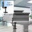 Duronic DD4 GY 120 cm Desk Top Grigio con 3 cassetti |Compatibile con tutti i Desk Top da 120 cm | Accessorio per scrivania | Professionale estetico e organizzato | Superficie per sollevare lo schermo