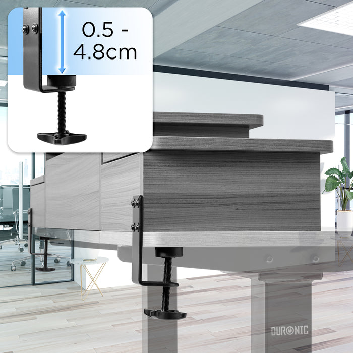 Duronic DD4 GY 120 cm Desk Top Grigio con 3 cassetti |Compatibile con tutti i Desk Top da 120 cm | Accessorio per scrivania | Professionale estetico e organizzato | Superficie per sollevare lo schermo