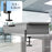 Duronic DD3 GY 120 cm Desk Top Grigio con 2 cassetti |Compatibile con tutti i Desk Top da 120 cm | Accessorio per scrivania | Professionale estetico e organizzato | Superficie per sollevare lo schermo
