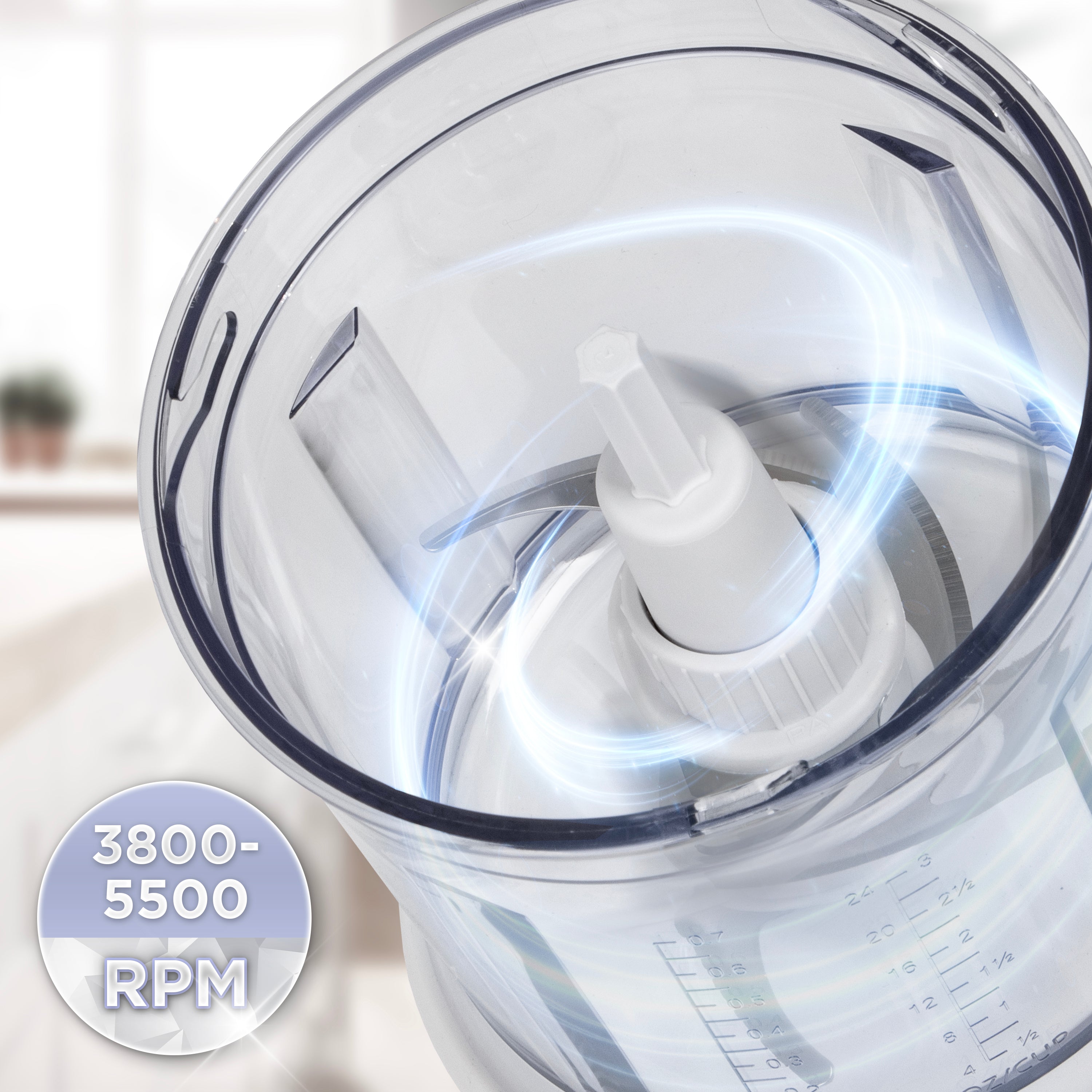 Duronic CH57 WE Mini Tritatutto 500W con 2 Ciotole 700 ml con Coperchio, Robot da Cucina Multifunzione per Verdure Frutta Carne Spezie, 4 Lame Acciaio Inox, Funzione Impulso, Preparazione Salse Bianco