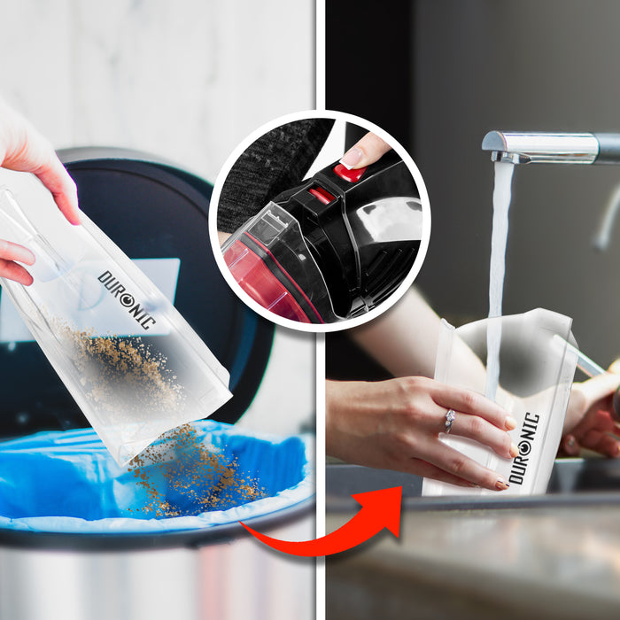 Duronic VC8 BK Scopa Elettrica 800W – Aspirapolvere e aspirabriciole senza sacco con filtro HEPA – Accessori inclusi – Ideale per ufficio e casa