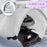Duronic SI2 BK Mini Ferro da Stiro, Ferro da viaggio a vapore 375 W, Serbatoio 50ml, Steamer portatile con spazzola e borsello da viaggio, Ferro a vapore per lavori di cucito, quilting, Bianco (Copy)