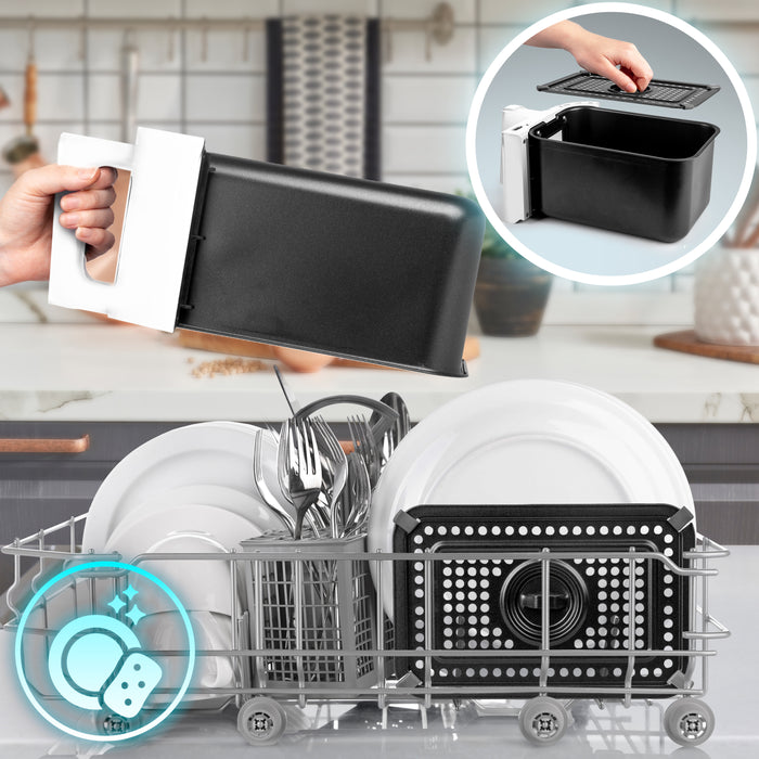 Duronic AFD2 WE Set 2 Cestelli di Cottura da 5 Litri per Friggitrice ad Aria, Compatibili Solo con i Modelli Duronic AF14, AF24, AF34, Accessorio per Airfryer a Doppio Cassetto