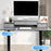 Duronic DD4 GY 120 cm Desk Top Grigio con 3 cassetti |Compatibile con tutti i Desk Top da 120 cm | Accessorio per scrivania | Professionale estetico e organizzato | Superficie per sollevare lo schermo