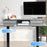 Duronic DD3 GY 120 cm Desk Top Grigio con 2 cassetti |Compatibile con tutti i Desk Top da 120 cm | Accessorio per scrivania | Professionale estetico e organizzato | Superficie per sollevare lo schermo
