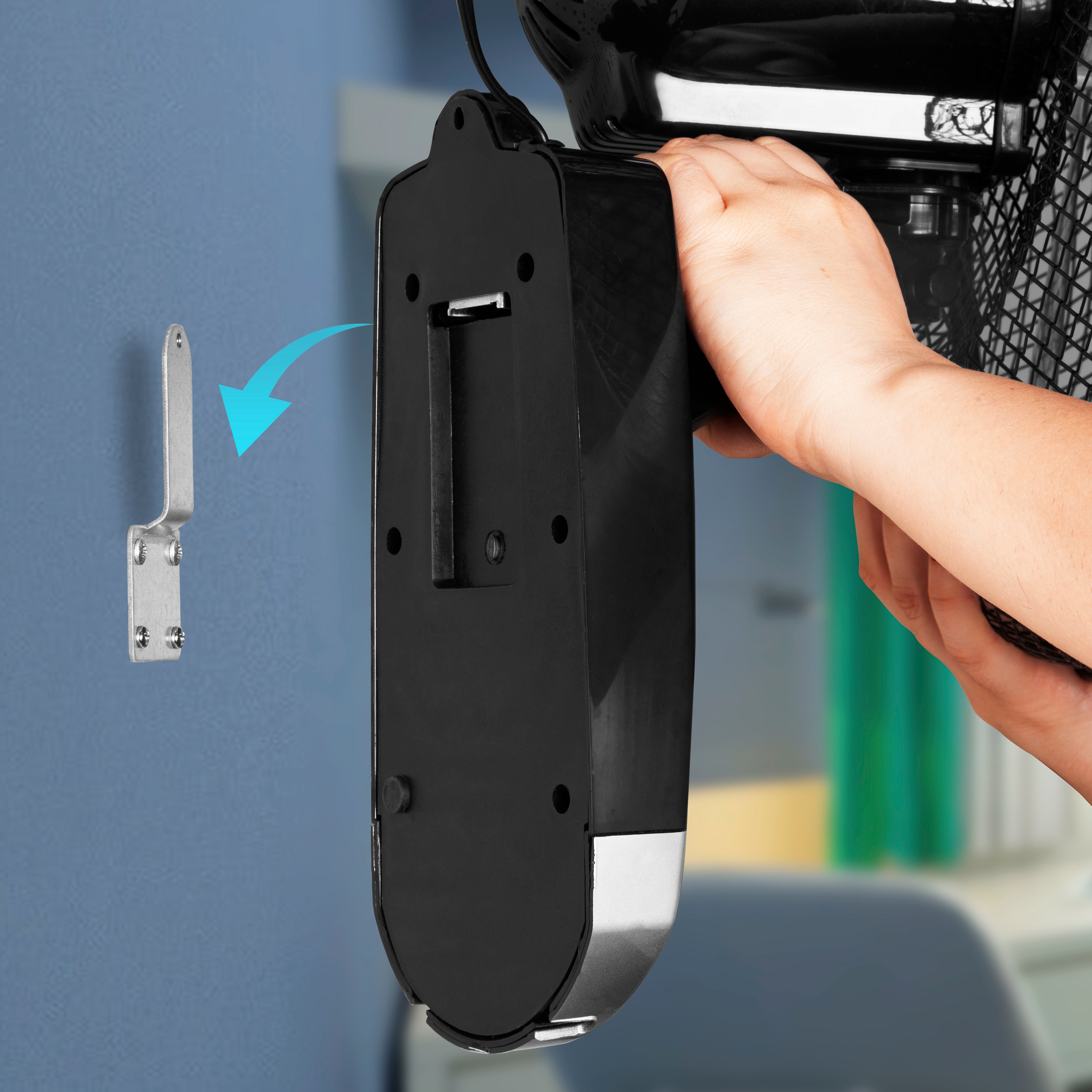 Duronic FN55 BK Ventilatore da Parete 60 W, 3 velocità con Telecomando, 5 Pale Ultra Silenzioso con Timer Fino a 4h, Ventola oscillante, Fissaggio a Muro con Montaggio e smontaggio rapido Nero