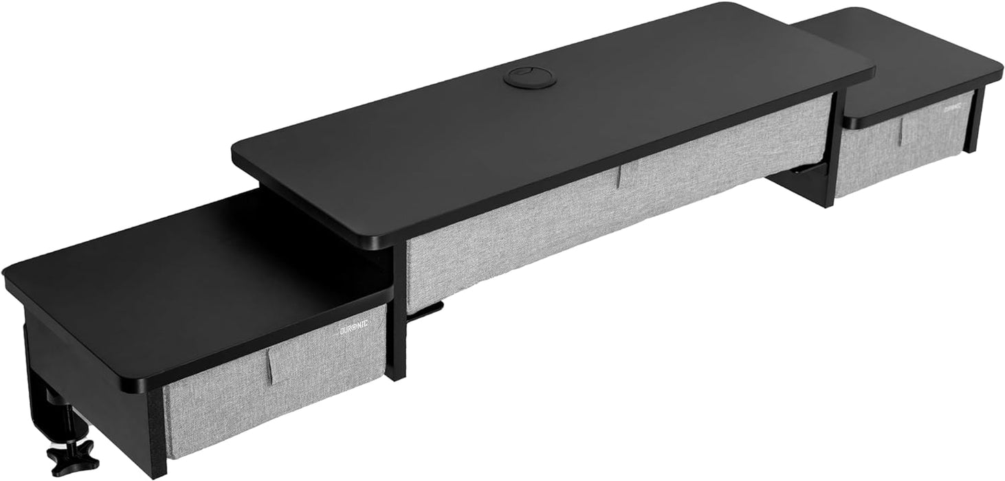Duronic DD4 BK 120 cm Desk Top Nero con 3 cassetti | Compatibile con tutti i Desk Top da 120 cm | Accessorio per scrivania | Professionale estetico e organizzato | Superficie per sollevare lo schermo