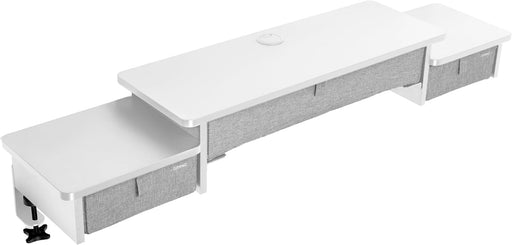 Duronic DD4 WE 120 cm Desk Top Bianco con 3 cassetti |Compatibile con tutti i Desk Top da 120 cm | Accessorio per scrivania | Professionale estetico e organizzato | Superficie per sollevare lo schermo