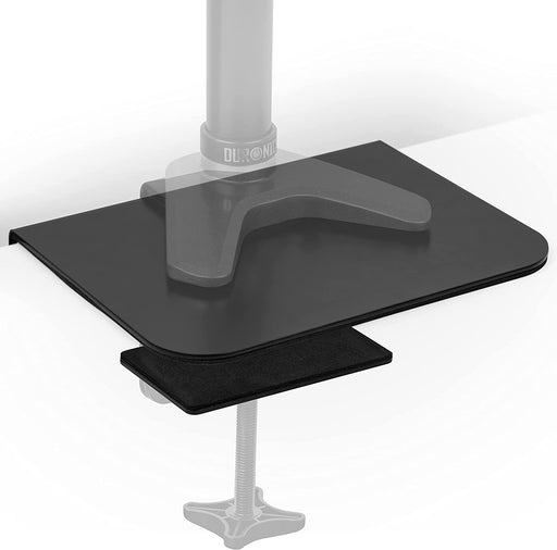 Duronic DMSC1 Piastra di rinforzo per scrivania | Placca per proteggere scrivania per montaggio morsetto supporto monitor | Protezione per scrivania fragile | Supporto in acciaio nero