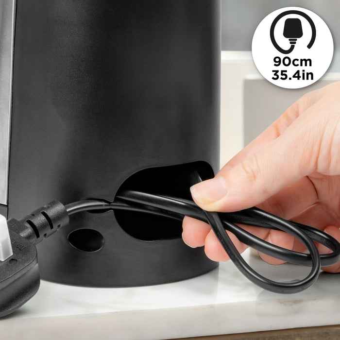 Duronic CO60 Apriscatole Elettrico 50W Automatico, Apri Lattine da Tavolo con Arresto Automatico, Affilacoltelli Integrato, Apribottiglie e Decapsulatore, Can Opener, Facile per Anziani