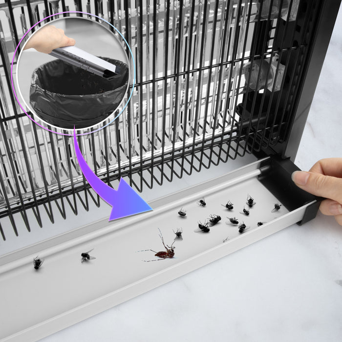 Duronic FK2X10 Lampada Antizanzare Elettrica UV-A 16W Zanzariera Elettrica | Doppia Lunghezza d'Onda UV Ammazza Mosche Elettrico da Interno con Vaschetta Estraibile e Catena per Casa, Cucina e Ufficio
